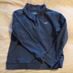 Vineyard Vines Navy Quarter-Zip Sweatshirt, Sz 7